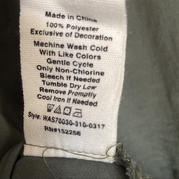 AVEC LES FILLES Anthropologie | Wrap Dress Neck Tie Long Sleeve Olive Gr… - Picture 9 of 12